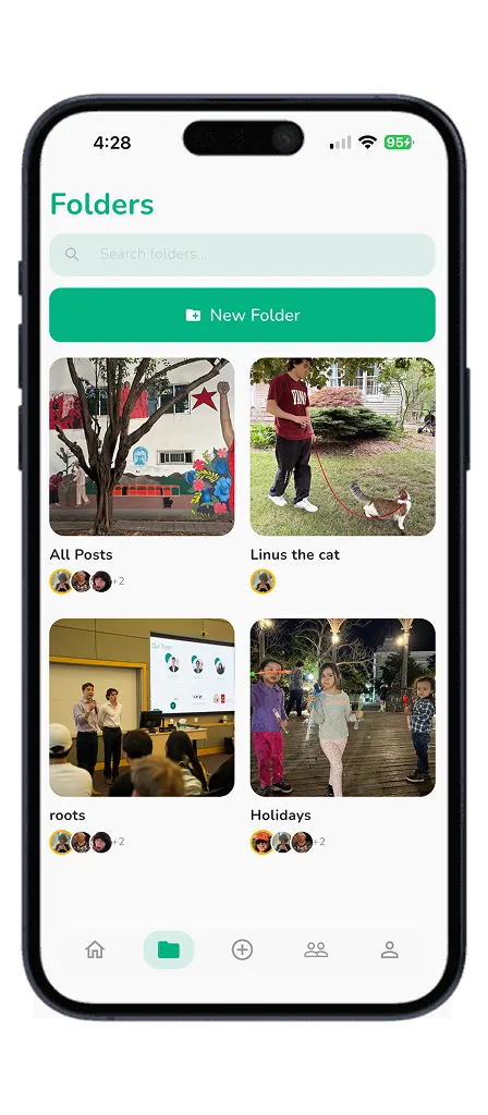 Family memory folders in Roots