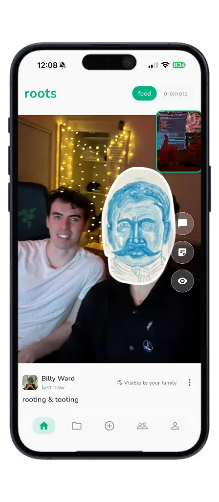 Add a sticker to a Roots moment