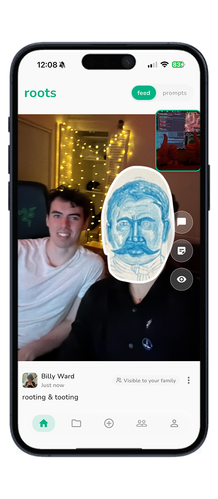 Roots sticker moment